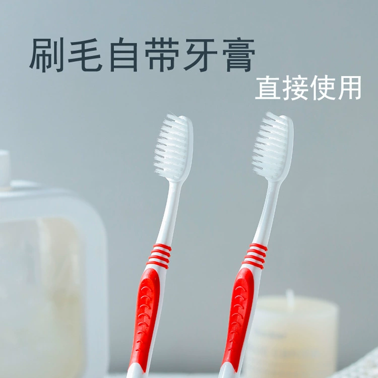 Попередняя зубная щетка для путешествий, невидимая зубная паста, одноразовая зубная щетка со встроенной зубной пастой и встроенной зубной щеткой