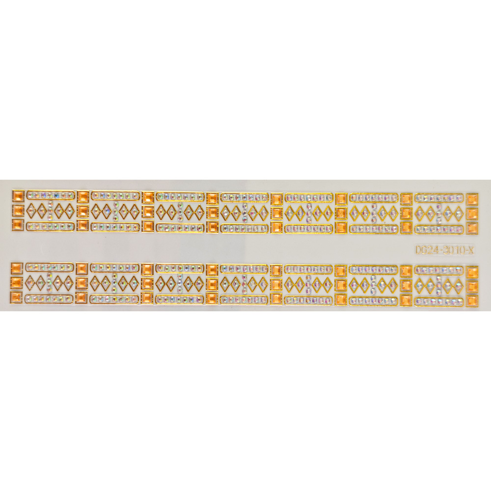 Etiqueta engomada de diamantes bronceado de acrílico transfronterizo Decoración de gemas de bricolaje Adhesivo de cristal hecho a mano para niños Etiqueta engomada de forma rasgada