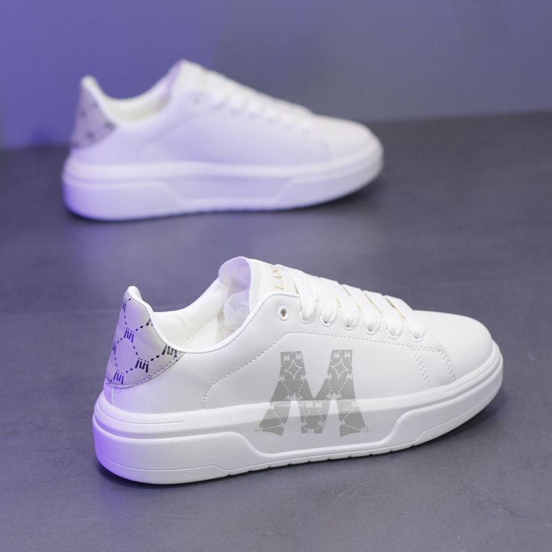 Modieuze kleine witte schoenen voor mannen en vrouwen, Koreaanse versie, trendy dikke zolen studentenschoenen, lichtgewicht en_voghion.com
