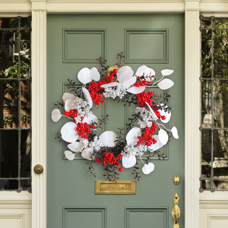 Hong Kong amor transfronterizo Halloween fruta roja Garland puerta colgando decoración centro comercial Festival ramas secas baya guirnalda ventana colgante