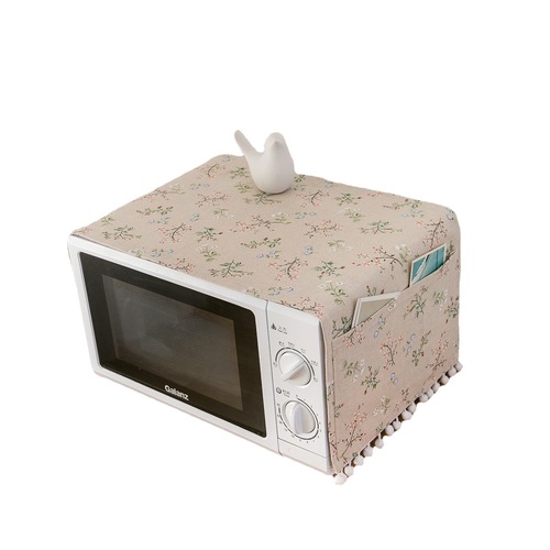 Yimanqi Yun Pastoral Cotton and Linen Fabric Microwave Oven Cover Flower Dust Cover Oven Cover Electric Oven Cover