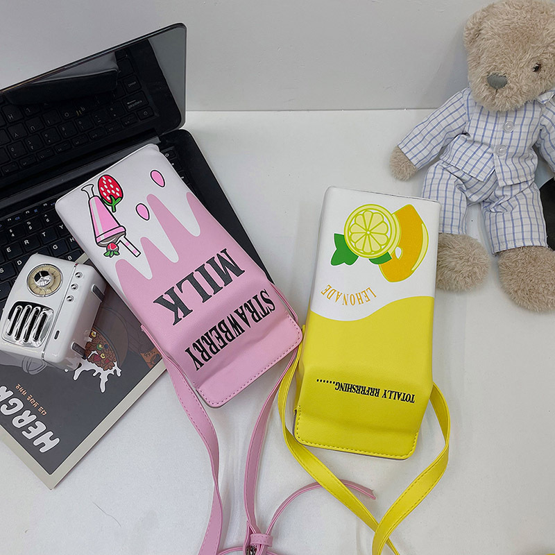 Small Pu Leather Fruit Square Buckle Crossbody Bag display picture 57