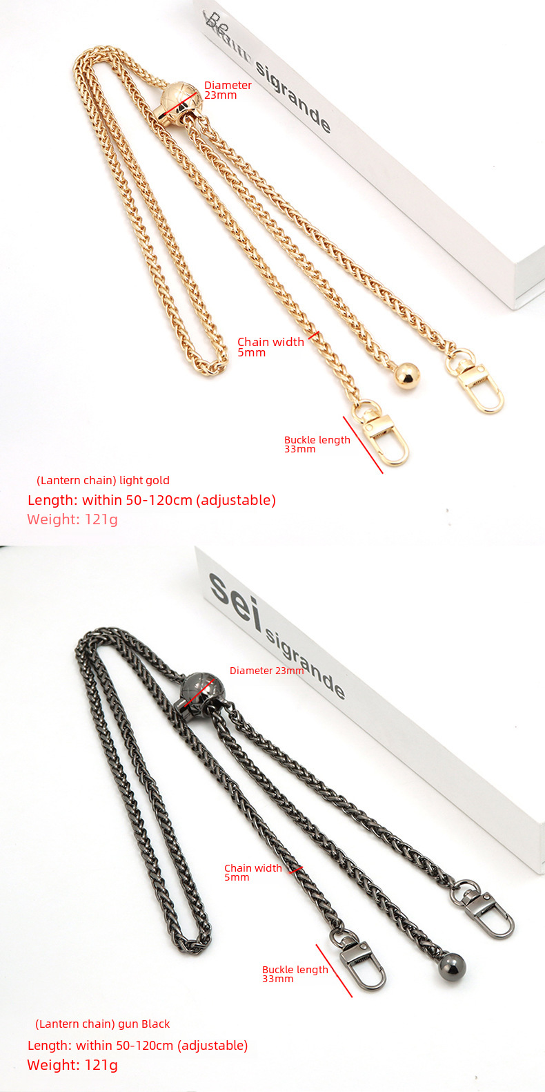 Chanel style bag shoulder strap messenger bag with high sense women's bag chain universal mobile phone chain adjustable gold bead bag chain