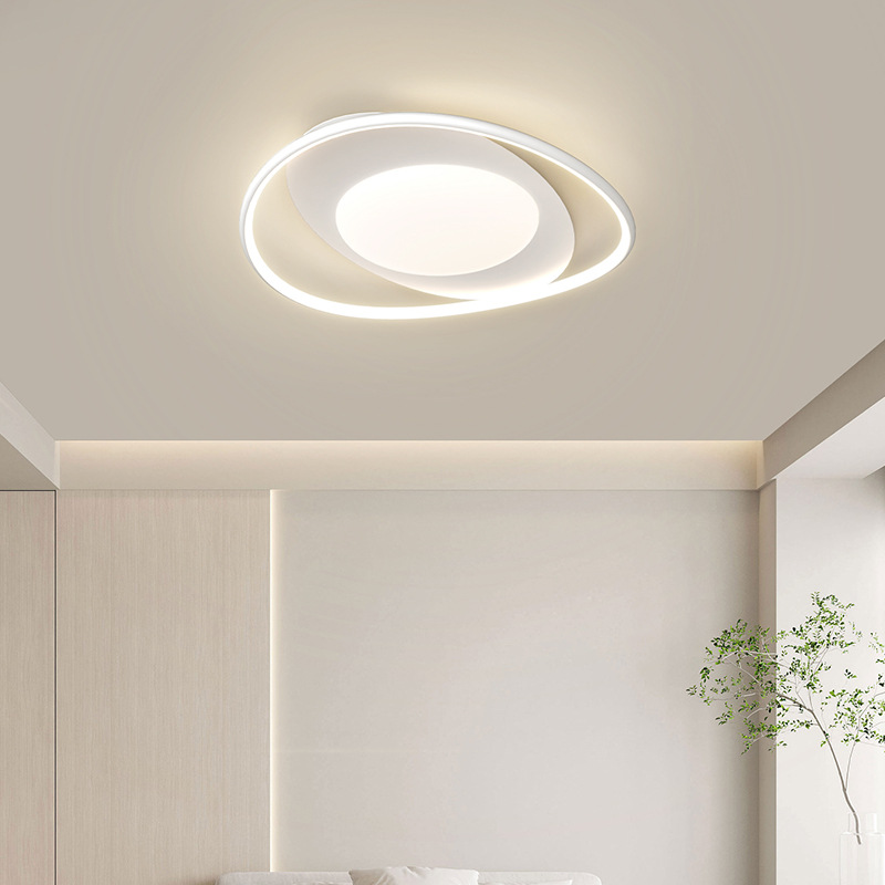 [Selección estricta] lámpara de techo LED lámpara de viento de crema moderna atmósfera simple nueva habitación de lámparas de Guangdong Zhongshan
