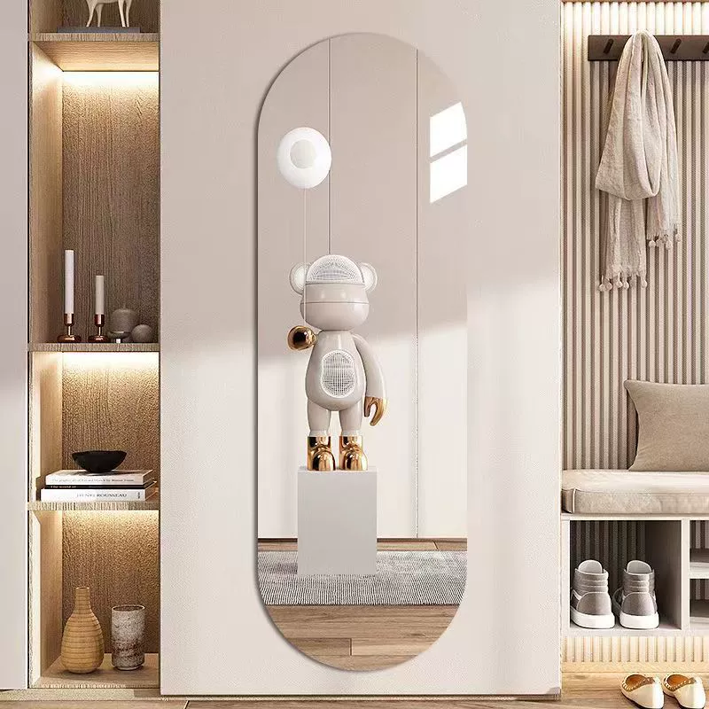 Мягкое зеркало, которое не сломается акриловая стена самоклеящаяся HD настенная наклейка декоративное зеркало в полном теле спальня общежитие зеркало