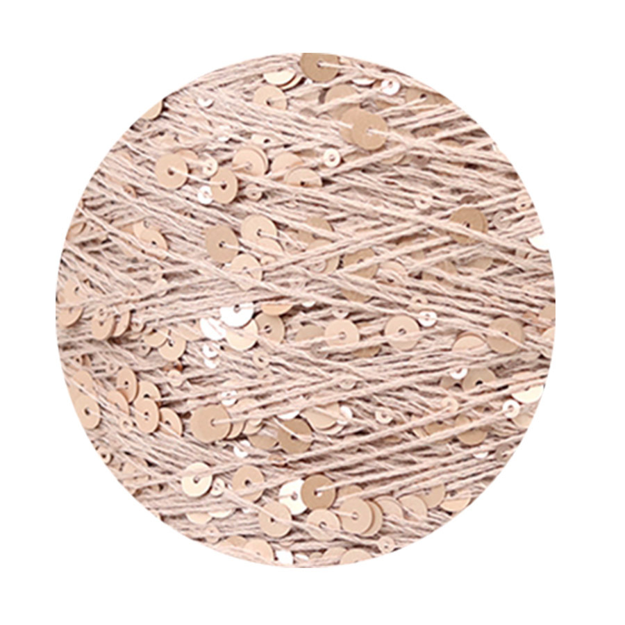 50g algodón lentejuelas hilo 3mm + 6mm peinado tamaño de lujo lentejuelas mano hilo tejer precio al por mayor