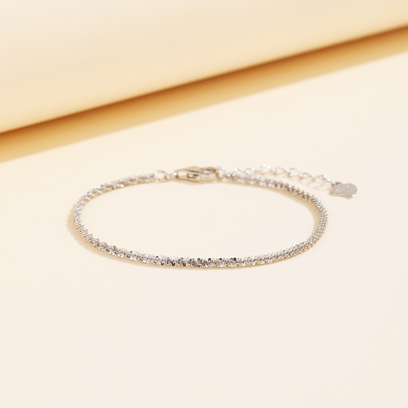 通体爆款超闪视频银手链