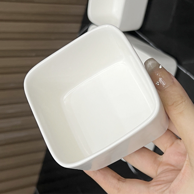长方形碟子专用方蒸碗蒸蛋碗陶瓷烤箱小吃零食电蒸锅碗家用点心|undefined