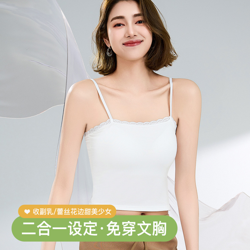 2025 New plus size Beautiful Back Lace Lace Camisole Women's Coaster One-piece Wear-free Bra Top 2025 New plus size Beautiful Back Lace Lace Camisole Women's Coaster One-piece Wear-free Bra Top