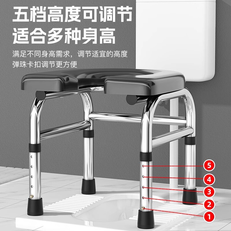 专用老人坐便椅子孕妇坐便器移动马桶神器简易不锈钢家用蹲厕所凳|undefined