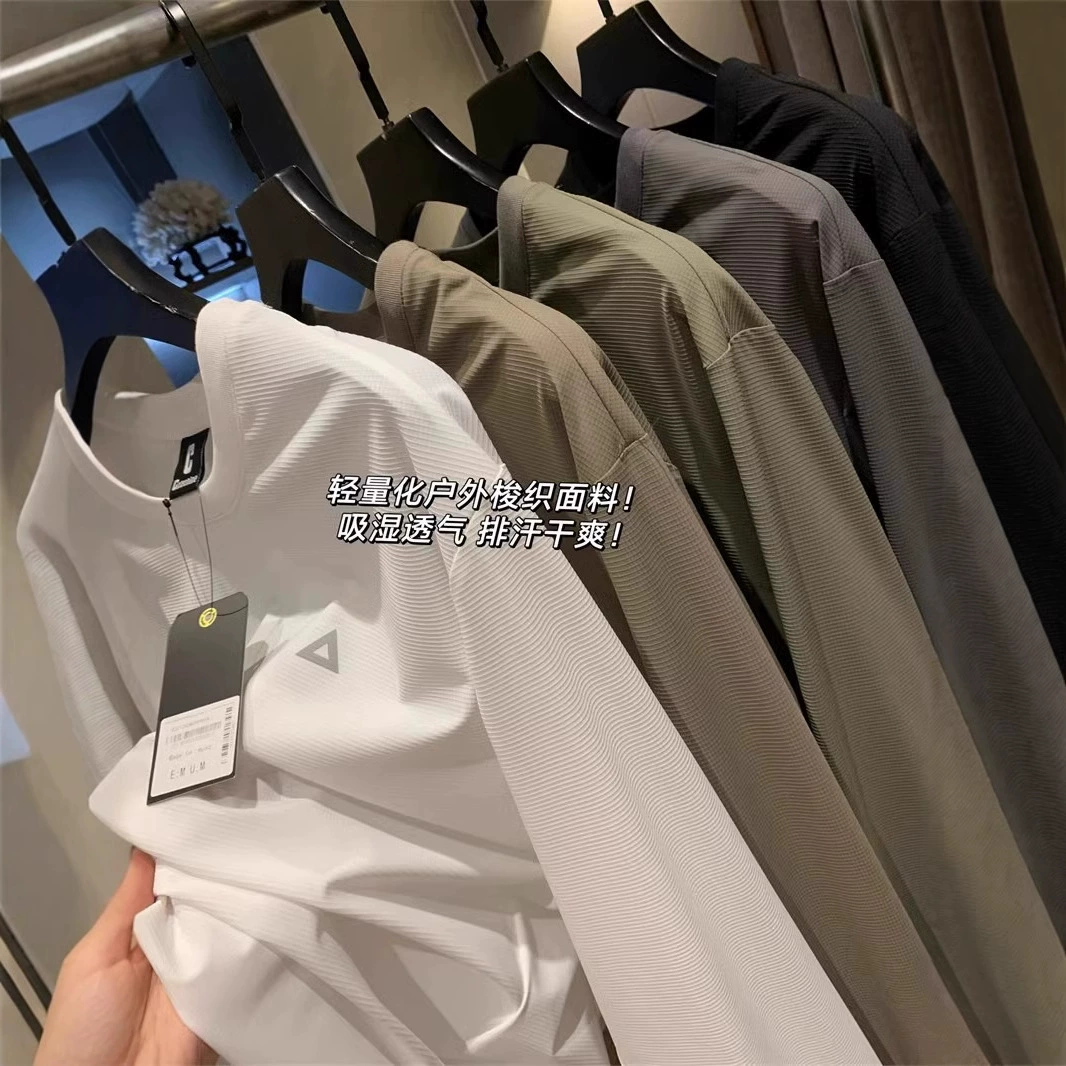 Экспорт в Италию! На открытом воздухе горная система четырехсторонняя быстрая и дышащая спортивная клетка водонепроницаемая футболка с длинными рукавами