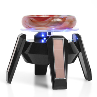 Mobile phone display stand mobile phone case solar display stand solar turntable UFO black white with LED lights
