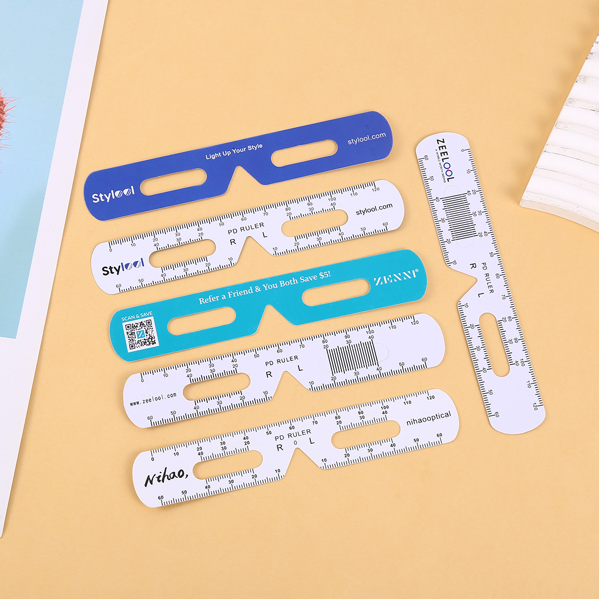 眼镜瞳距软尺 瞳距软尺 验光尺 眼镜店专用瞳孔测量软尺 眼科软尺