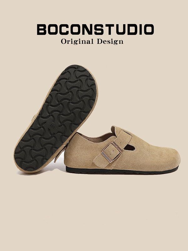 Arch Support~ Internal Height-Increasing Birkenstock Shoes for Women, 2026 Autumn and Winter, Fleece-Lined, Genuine Leather, Thick-Soled, Fully Enclosed Birkenstock Shoes for Men