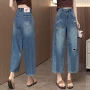 宽松高腰直筒显瘦阔腿裤