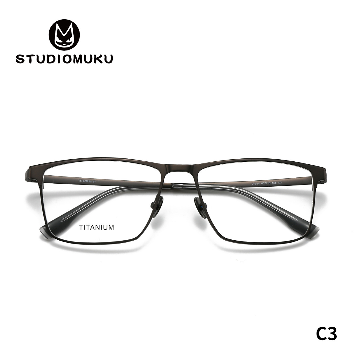 STUDIOMUKU gafas de madera cool, diseño de marco único, marco de gafas de hombre cuadrado cómodo para negocios