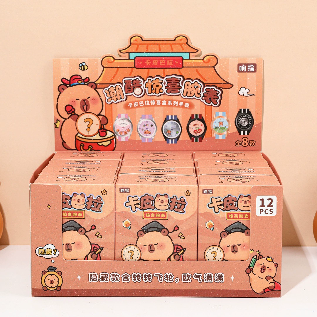 Часы Snap Capibala Surprise Blind Box, красивые студенческие часы с героями мультфильмов, часы для лучшего друга, подарок на день рождения