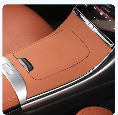Mercedes-Benz C-Class Center Console Protection Pad Glc300L Silicone Sticker C260 Panel Anti-Slip C200 Car Interior Protection (Anti-slip mat) - glc-model-23-26-ocher-brown-with-label-silicone-lychee-pattern