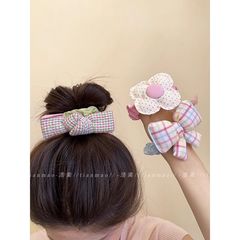 女性用キャンディーカラーのリボンヘアゴム、ハイエンド2025新しいスタイルのヘアゴム、ゴムバンド、ボールヘアロープ
