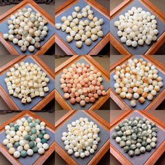 菩提根彫刻猫爪招き猫チーズ桂花diy散珠文遊びアクセサリー