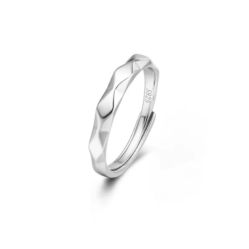 S925 anillo de pareja de plata esterlina para anillo de pareja de amor para hombres y mujeres un par de luz de lujo diseño de nicho de alta calidad