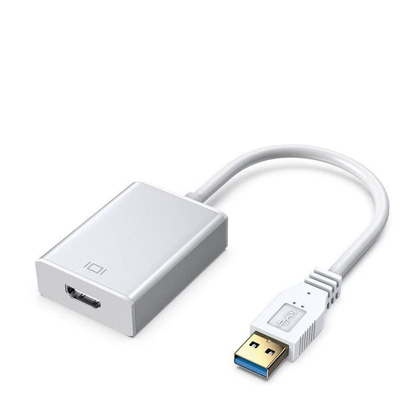 Silver USB to HDMI driver-free + bag