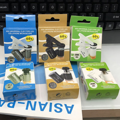 Crystal 60x LED Warm White UV Money-Testing Purple Light Microscope Portable Magnifier 9882RD Grey White Black