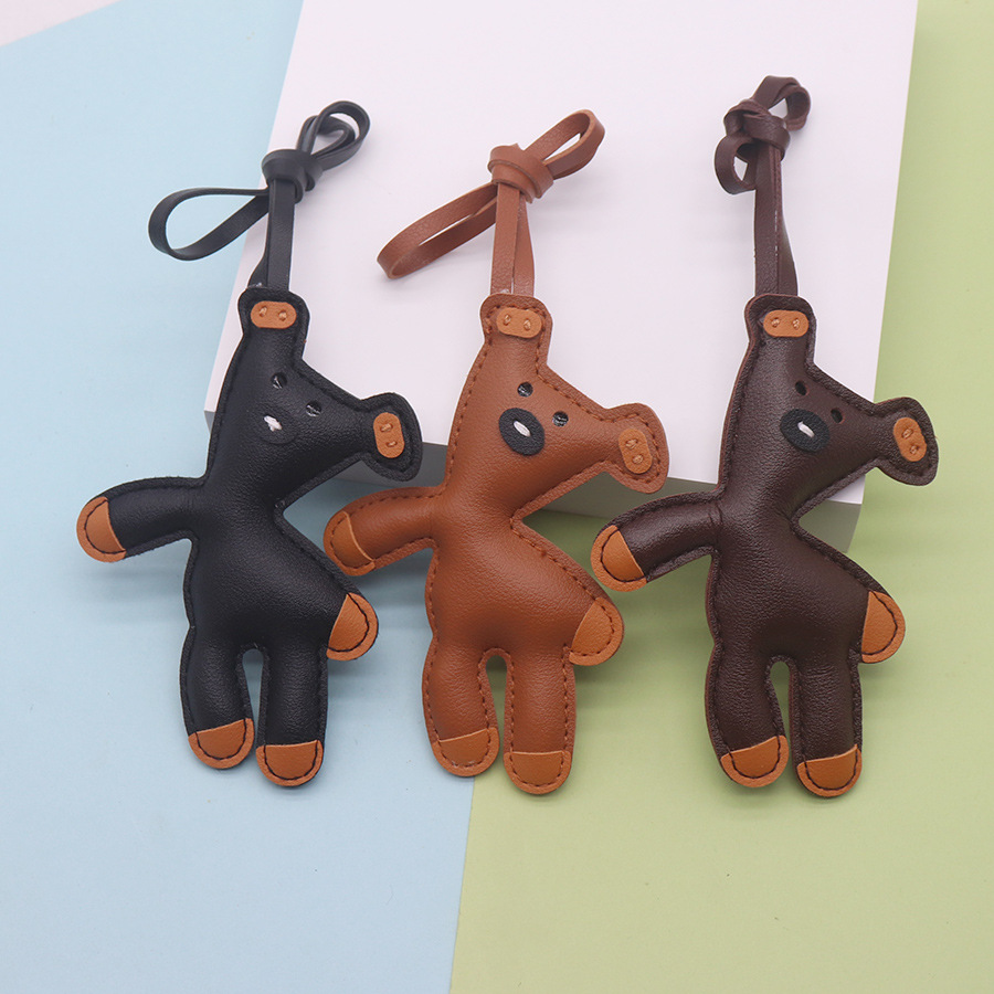 Bean Bear Bag Bag Bag Colgante Red de Internet Cute Cartoon Teddy Bear Colgante Mochila Nuevo Llavero de Coche Colgante