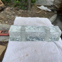 200*50*50透明双面冰晶纹砖隔断墙水晶砖吧台客厅背景玻璃砖批发