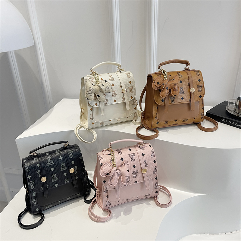 Otoño y invierno retro coreano ins moda mochila de nicho de mujer diseño casual sensación de tendencia alta mochila image 5