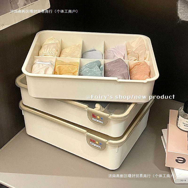 筐袜子文胸贴身衣物分隔整理盒家用包邮带盖内裤盒内衣收纳盒包邮