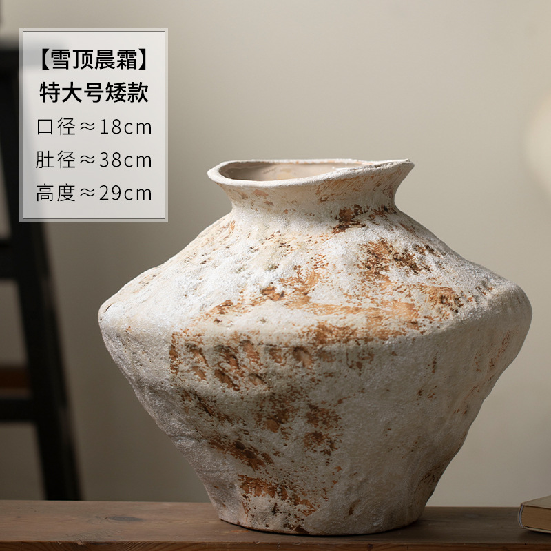 Jingdezhen Jiaxifeng vasos de cerámica retrógrados nostálgicos frascos de cerámica nueva sala de estar china estudio frascos de cerámica gruesa envío gratuito