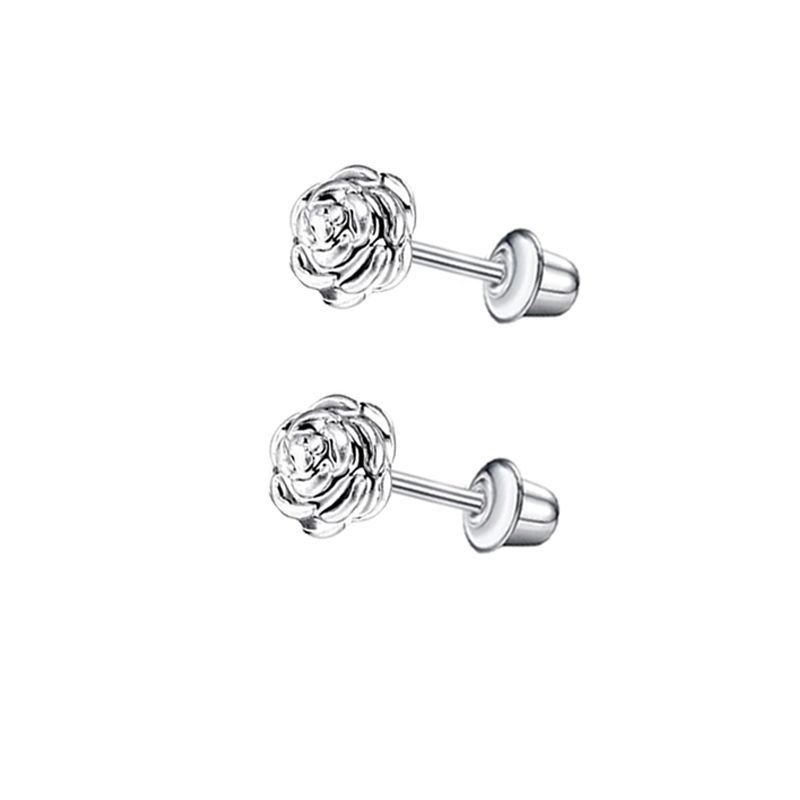 1 Pair Simple Style Cross Star Butterfly Plating Inlay Stainless Steel Zircon Ear Studs display picture 6