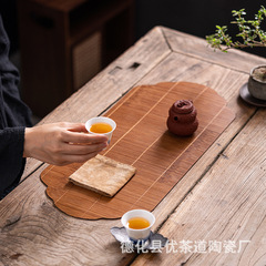 優茶道竹製茶席小號隔熱墊桌旗布干泡茶具配件茶墊防水新中式禪意