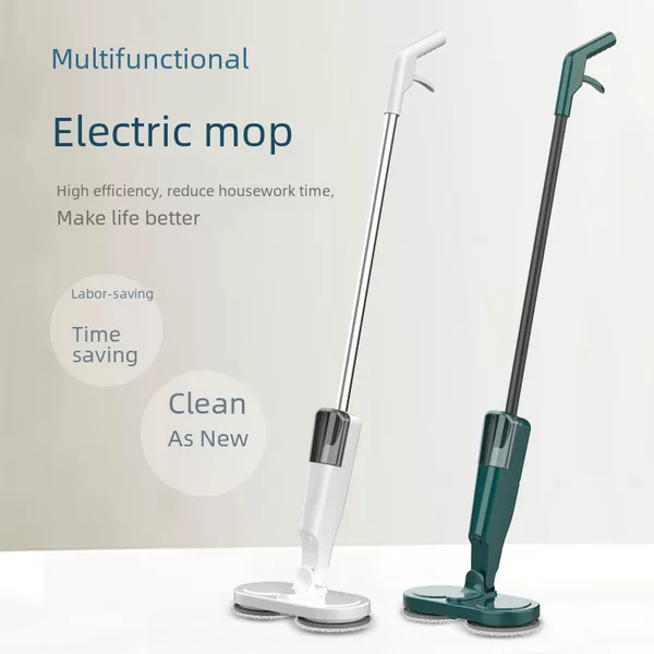 Hand-held rotating wireless electric mop automatic water spray sweep wet and dry all-in-one household cleaning machine