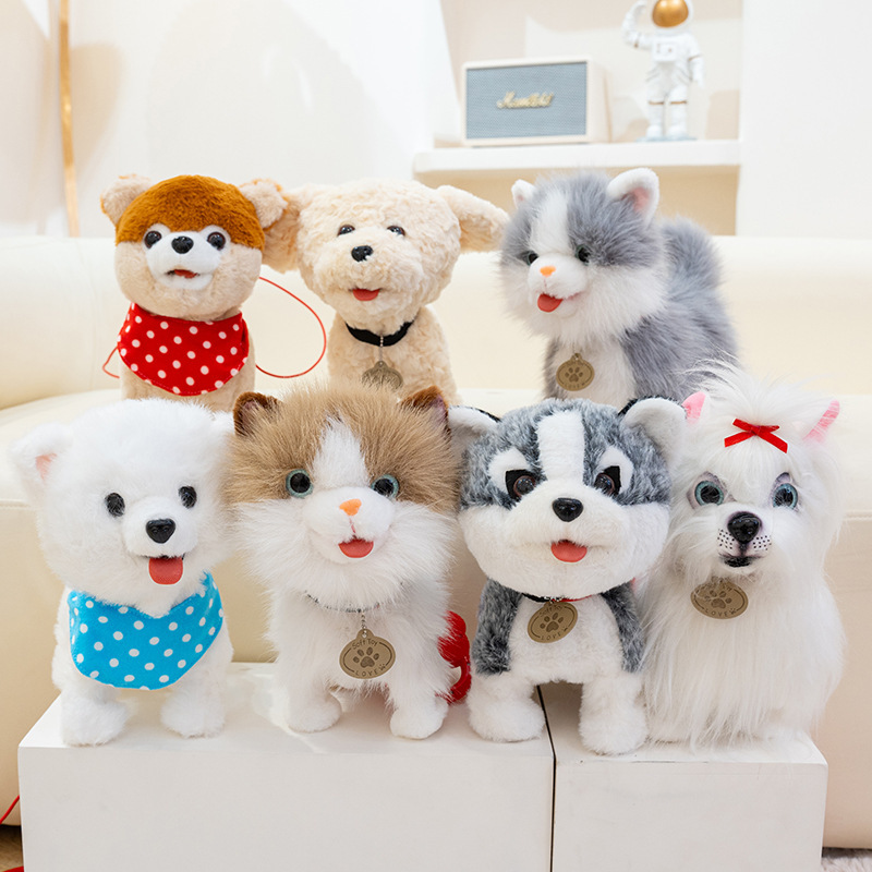 子供用ぬいぐるみ、犬をなめる、インテリジェントリピートロボット犬シミュレーション、歩くことができ、散歩したり呼び出したりできる電子犬のおもちゃ|undefined