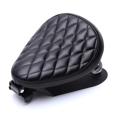 Motorcycle cushion 400 universal retro spring single - diamond-pattern-cushion-8-cushion-with-iron-plate