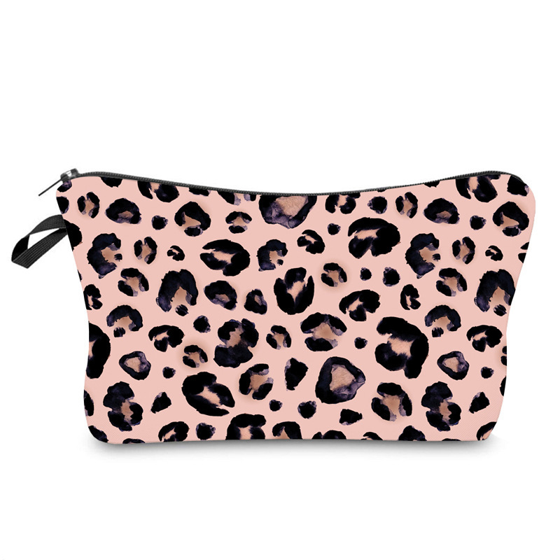 Mujeres Pequeña Todas Las Temporadas Esponja Poliéster Animal Unicornio Leopardo Moda Cascarón Cremallera Bolso De Cosméticos display picture 3