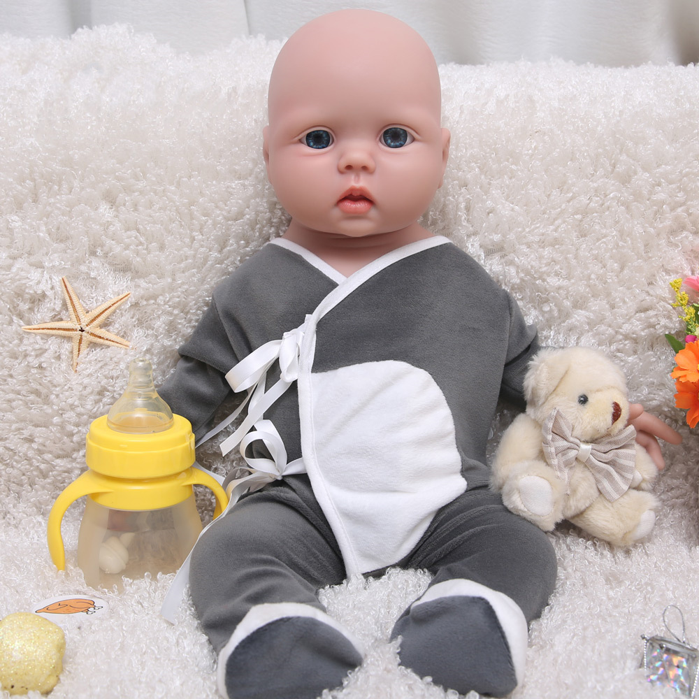 WG2014 批发重生娃娃 ebay 亚马逊 46cm硅胶仿真娃娃 reborn Doll