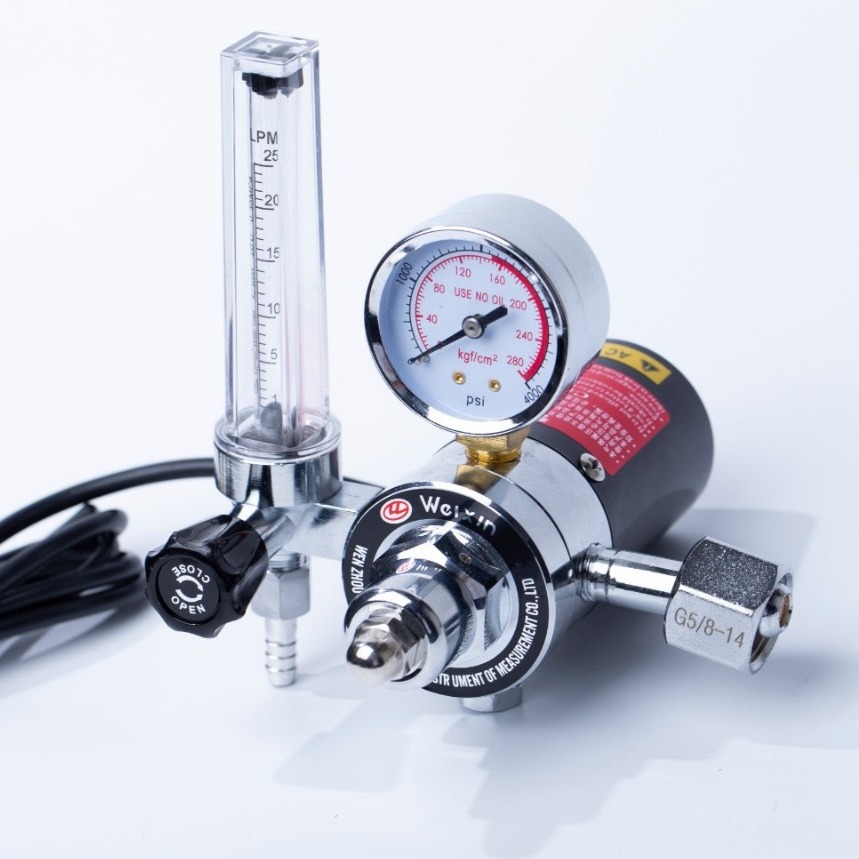 加热二氧化碳表减压器压力表温州威信WX-120本体加热批发压力表