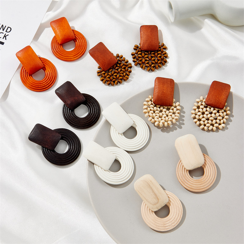 Fashion Circle Alloy Stoving Varnish Womenu0027S Earrings 1 Pair