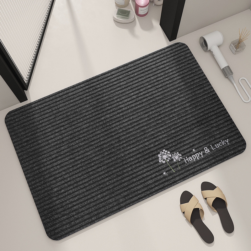 Diatomite Bath Mat, Non-slip Quick Dry Bathroom Flooring_voghion.com