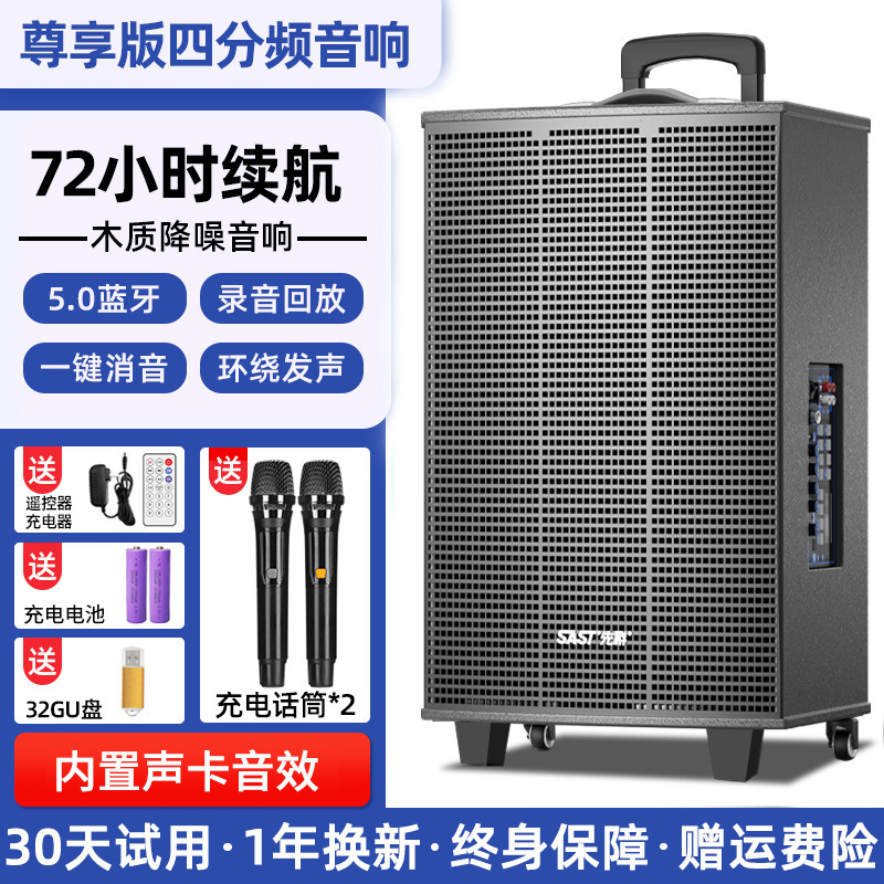 先科广场舞音响音箱2025新款k歌户外拉杆大功率蓝牙专业演出|undefined