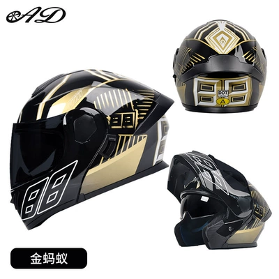 Motorcycle Safety Supplies — Women's Motorcycle Safety Helmet All-Season - golden-ant-3cdot-certified-black-tea-lens-free-hd-lens-m-55-56-head-circumference