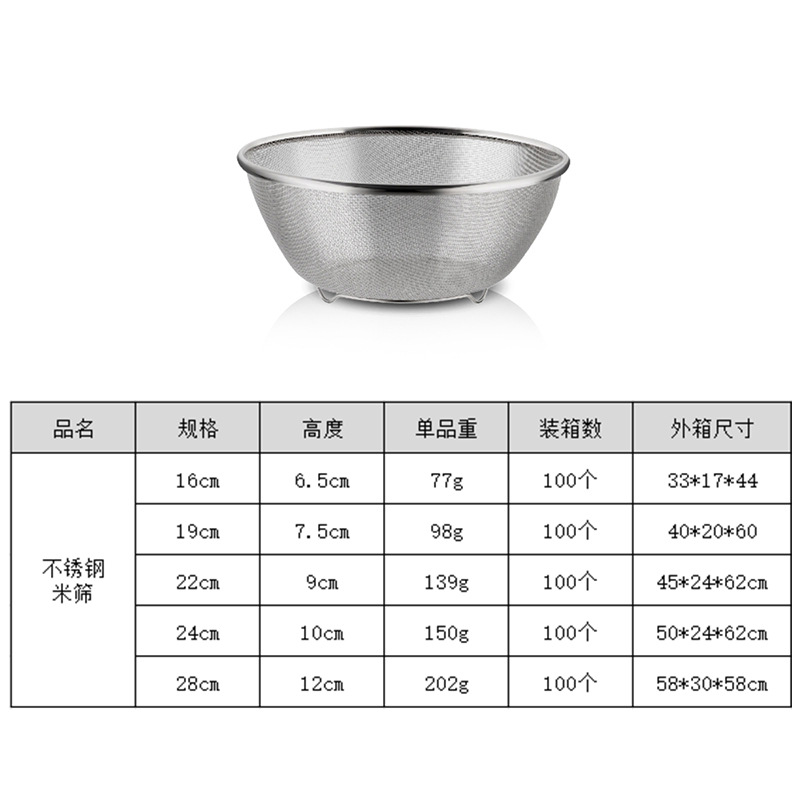 304不锈钢沥水盆洗菜篮日式料理盆带刻度烘焙无印良品洗米打蛋盆详情9