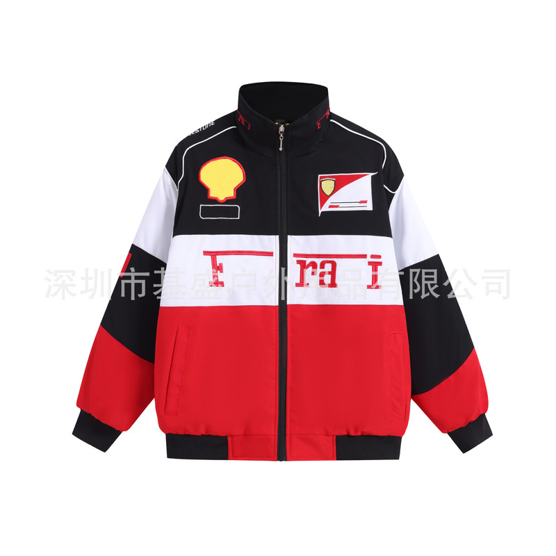 F1 Racing Suit Embroidered Jacket Full Style Retro Motorcycle Cycling Suit Baseball Suit Plus Cotton F1 Jacket Supports Customization F1 Racing Suit Embroidered Jacket Full Style Retro Motorcycle Cycling Suit Baseball Suit Plus Cotton F1 Jacket Supports Customization