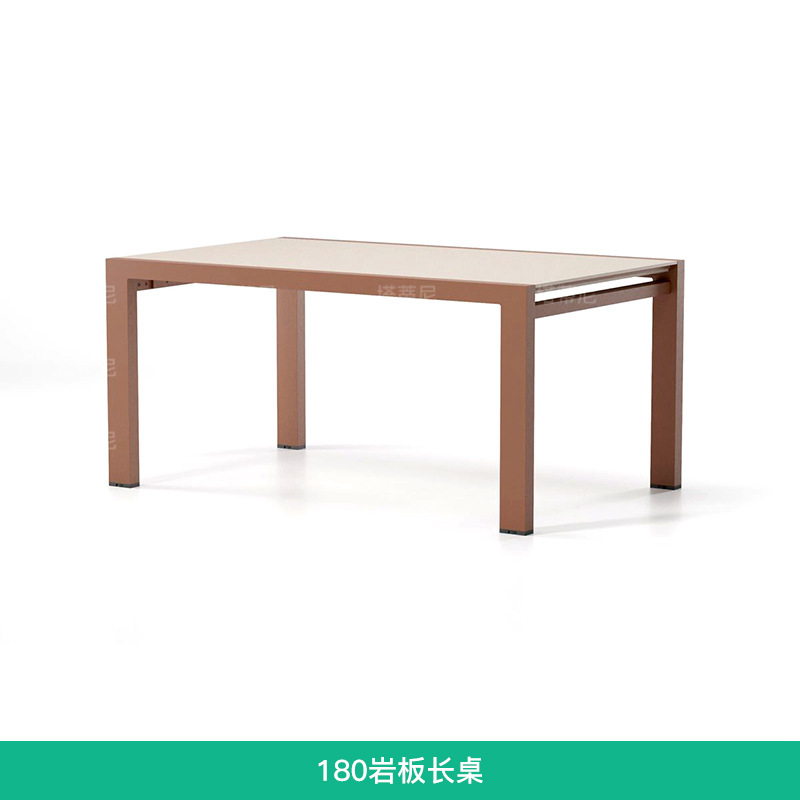 Silla de ratán al aire libre mesa de comedor y silla ratán nórdico impermeable mesa larga al aire libre jardín patio terraza balcón departamento de ventas Villa image 11