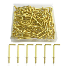 亚马逊5/8英寸直角钩100件金属螺丝方形弯钩金银黑自攻螺丝挂钩20