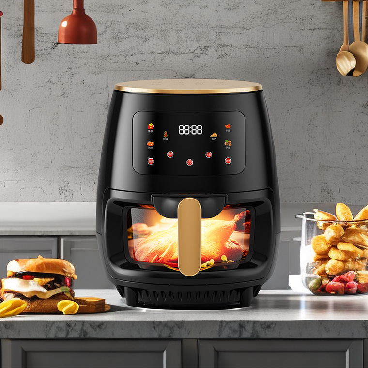 Fritadeira visual preto e branco 6L - pedido mínimo 300 / Padrão europeu 220V