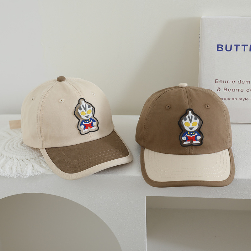 Spring and Summer Children's Cartoon Hats 2025 New Ultraman Baseball Caps for Boys and Girls, Fashionable Sunshade Caps Spring and Summer Children's Cartoon Hats 2025 New Ultraman Baseball Caps for Boys and Girls, Fashionable Sunshade Caps